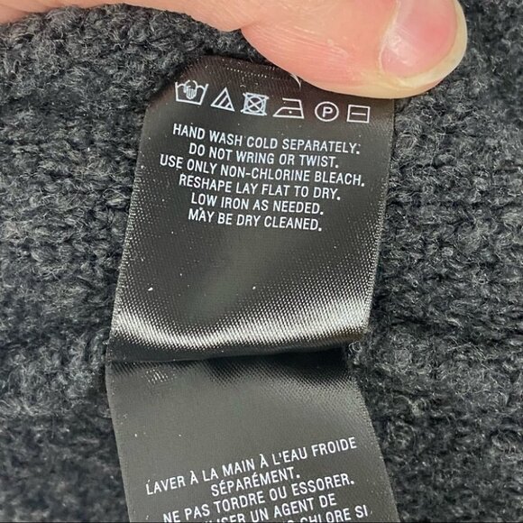 Anthropologie Alpaca Merino Wool Simone Sweater Grey Size XS Knit‎ V-Neck Boho - Picture 10 of 13